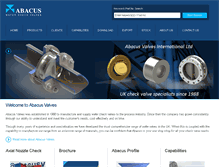 Tablet Screenshot of abacusvalves.com